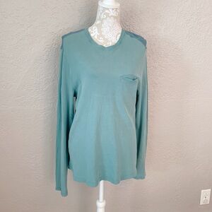 Lululemon Long Sleeves Pocket Half Pique T-Shirt Teal Men’s Large (No Size Tags)